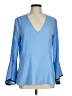 Ann Taylor 100% Polyester Blue 3/4 Sleeve Blouse Size M - photo 1
