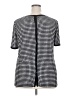 Anne Klein Houndstooth Black Short Sleeve Top Size 2X - photo 2