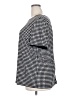 Anne Klein Houndstooth Black Short Sleeve Top Size 2X - photo 5