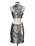 Halston Heritage Metallic Silver Cocktail Dress Size 2 - photo 2