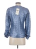 Tyler Boe 100% Polyester Metallic Blue Long Sleeve Blouse Size XS - photo 2