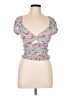 No Boundaries 100% Polyester Pink Short Sleeve Top Size L - photo 1