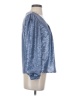 Tyler Boe 100% Polyester Metallic Blue Long Sleeve Blouse Size XS - photo 4