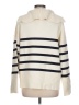 Zara Stripes Ivory Pullover Sweater Size L - photo 2
