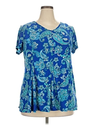 Roz & Ali Short Sleeve Blouse (view 1)