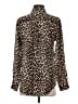 Equipment 100% Silk Animal Print Brown Long Sleeve Silk Top Size S - photo 2