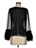Stellah Solid Black Long Sleeve Blouse Size XS - photo 1