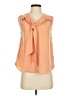 Paper Crown 100% Polyester Orange Sleeveless Blouse Size XS - photo 1
