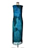 Topshop 100% Polyester Graphic Blue Cocktail Dress Size 12 - photo 1