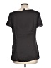 Banana Republic 100% Polyester Solid Brown Black Short Sleeve Blouse Size 10 - photo 2