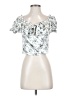 PrettyLittleThing Silver Short Sleeve Top Size 4 - photo 1