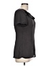 Banana Republic 100% Polyester Solid Brown Black Short Sleeve Blouse Size 10 - photo 4