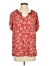 St. John's Bay Red Short Sleeve Blouse Size XS - photo 1