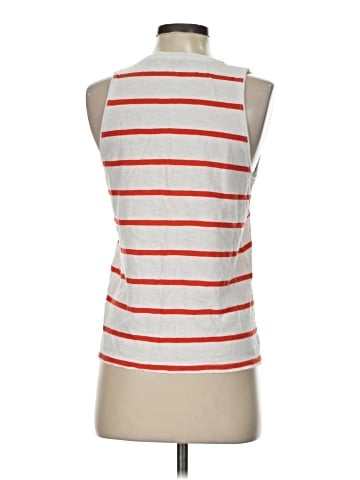 Madewell Whisper Cotton V-Neck Pocket Tank in Creston Stripe (view 2)