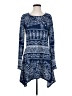 Long Elegant Legs Paisley Blue Casual Dress Size S - photo 1