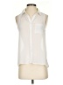 Essentials 100% Polyester Ivory Sleeveless Blouse Size S - photo 1