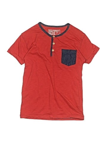 Pacific Blue Short Sleeve Henley (view 1)