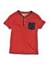 Pacific Blue Red Short Sleeve Henley Size 8 - photo 1