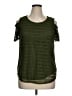 Perseption Concept 100% Polyester Green Short Sleeve Top Size XL - photo 1