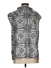 Ann Taylor LOFT 100% Polyester Print Black Silver Sleeveless Blouse Size L - photo 1