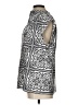 Ann Taylor LOFT 100% Polyester Print Black Silver Sleeveless Blouse Size L - photo 5