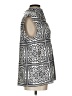Ann Taylor LOFT 100% Polyester Print Black Silver Sleeveless Blouse Size L - photo 4