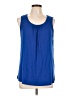 Staccato Blue Sleeveless Blouse Size L - photo 1