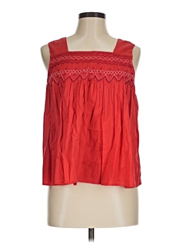 Madewell Embroidered Smocked Tank Top (view 1)