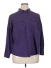 Apt. 9 100% Polyester Houndstooth Purple Long Sleeve Blouse Size 1X - photo 1