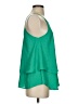 Miami Solid Green Sleeveless Blouse Size S - photo 4