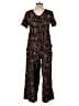 All That Jazz 100% Rayon Paisley Brown Jumpsuit Size 7 - photo 2