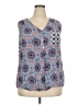 Avenue 100% Rayon Blue Sleeveless Blouse Size 22 - 24 Plus - photo 1