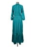 Chico's 100% Polyester Teal Casual Dress Size Med Petite (1) - photo 2