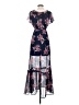Express 100% Polyester Floral Blue Cocktail Dress Size XS - photo 2