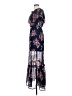 Express 100% Polyester Floral Blue Cocktail Dress Size XS - photo 5