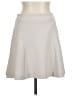 Express 100% Polyester Solid Gray Ivory Casual Skirt Size 10 - photo 1