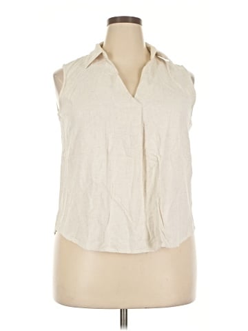 Monday Fun Sleeveless Button-Down Shirt (view 1)