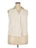 Monday Fun Ivory Sleeveless Button-Down Shirt Size XXL - photo 1
