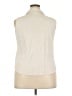 Monday Fun Ivory Sleeveless Button-Down Shirt Size XXL - photo 2