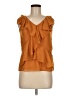 J.Crew 100% Silk Orange Sleeveless Silk Top Size 0 - photo 1