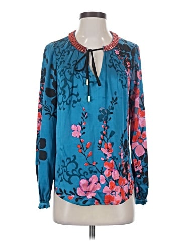 Hale Bob Long Sleeve Silk Top (view 1)