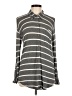 Splendid Stripes Gray Long Sleeve Button-Down Shirt Size M - photo 1