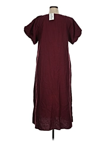 Madewell (Re)sponsible Bubble-Sleeve Button-Front Midi Dress (view 2)