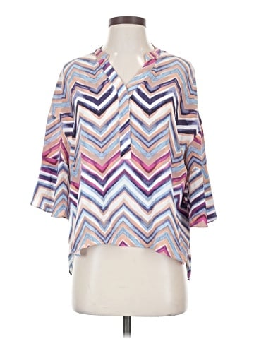 Kachel 3/4 Sleeve Silk Top (view 1)