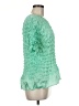 Unbranded Green Short Sleeve Blouse Size M - photo 4