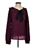 Assorted Brands 100% Polyester Burgundy Long Sleeve Blouse Size 4 - photo 1