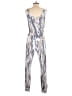 Caution to the Wind 100% Cotton Tie-dye Silver Jumpsuit Size S - photo 2