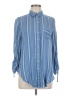 Westport 100% Rayon Stripes Blue Long Sleeve Button-Down Shirt Size M - photo 1
