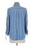 Westport 100% Rayon Stripes Blue Long Sleeve Button-Down Shirt Size M - photo 2