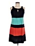 En Focus Studio Color Block Teal Casual Dress Size 6 - photo 1